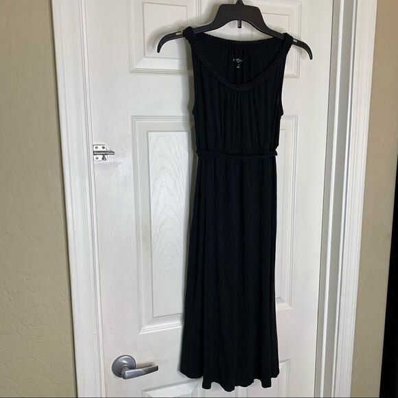 Liz Lange Maternity Black Dress Tie Back Size Extra Small - Picture 1 of 10